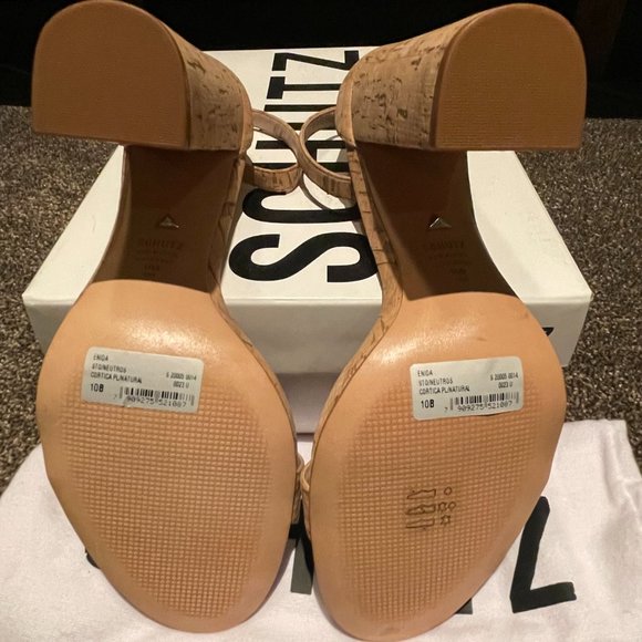 Schutz "Enida" Cork Stack Heel Size 10 - NIB - Picture 4 of 5